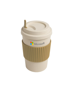 EcoFloat - Wheat Straw Mug with Stirrer Maroon