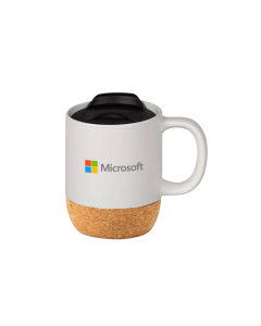 Cork Ceramic Mug White