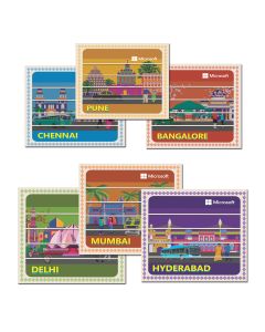 Microsoft Merch Coasters with Tin Box - Set of 6